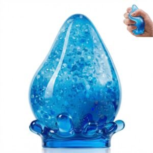 p01_NeeDoh_Dream_Drop_jpg_v_178326-1.jpg Blue NeeDoh Dream Drop squishy raindrop resting on its clear splash display stand