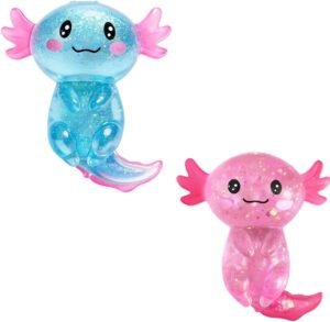 p01_axolotl_squishy_2_pack_glitter-1.jpg Glitter axolotl squishy toy 2-pack in pink and blue