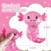 Glitter axolotl squishy toy 2-pack in pink and blue