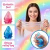 p03_71J_oGX1BL_8a7c5dd6_5115_4b6c-1.jpg Blue NeeDoh Dream Drop squishy raindrop resting on its clear splash display stand