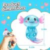 Glitter axolotl squishy toy 2-pack in pink and blue
