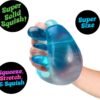 Oversized translucent blue NeeDoh Nice Berg squishy sensory cube