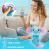 Glitter axolotl squishy toy 2-pack in pink and blue