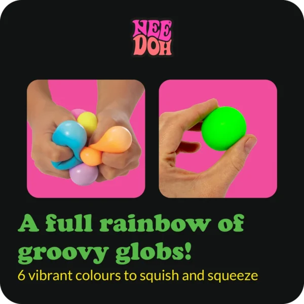 NeeDoh Rainbow 6-Pack Mini Stress Balls in All Six Colours