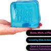 Oversized translucent blue NeeDoh Nice Berg squishy sensory cube