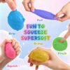 Teal NeeDoh Cool Cats slow-rise squishy fidget cat