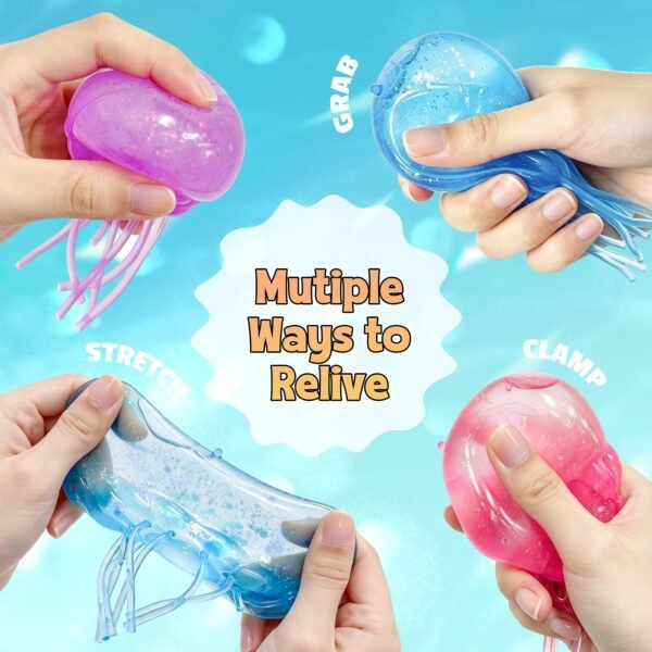 p06_71sb2rtQL7L_19efd9d9_dc2b_4508-1.jpg NeeDoh JellySquish Sparkle Squishy – glitter dome jellyfish toy with tentacles