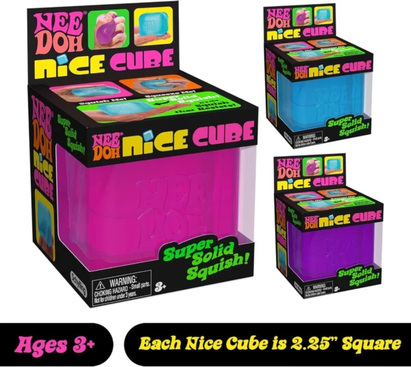NeeDoh Nice Cube – Super Solid Squish Sensory Fidget Toy