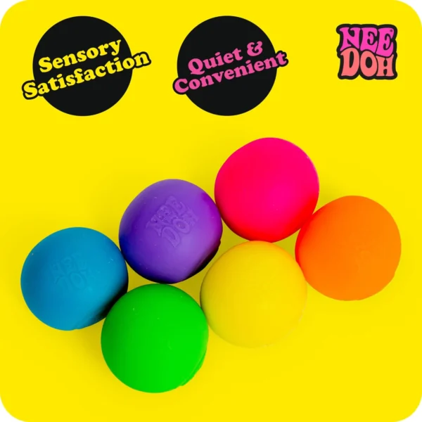 NeeDoh Rainbow 6-Pack Mini Stress Balls in All Six Colours