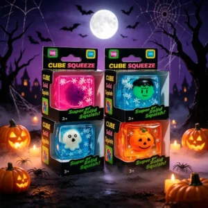 4 glowing in dark nice cubes Glowing Halloween spooky squishy cube cartoon squeeze toy for needoh australia